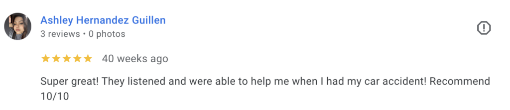 Albuquerque Bicycle Accident Client Review